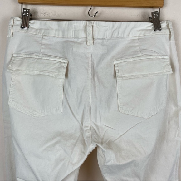 Frank & Eileen Blackrock Utility Pant Italian Peached Twill Chalk Size 10 - Picture 5 of 12